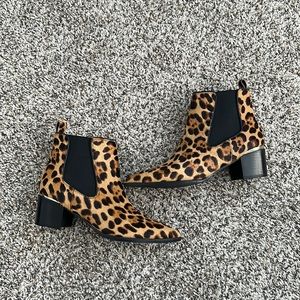 Nine West leopard print booties